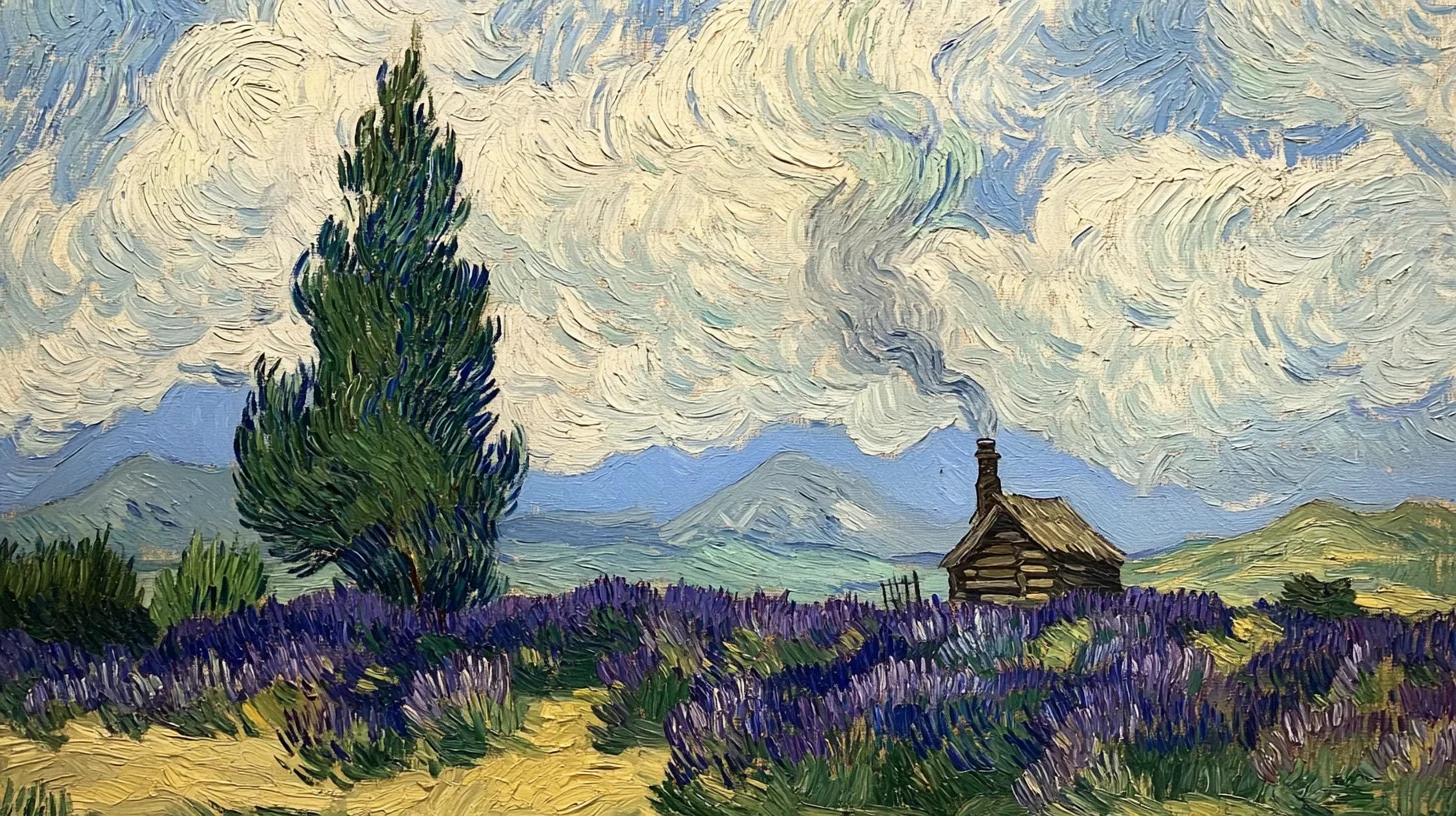 Reference result 4 for Bruyères - Van Gogh inspired highland scene